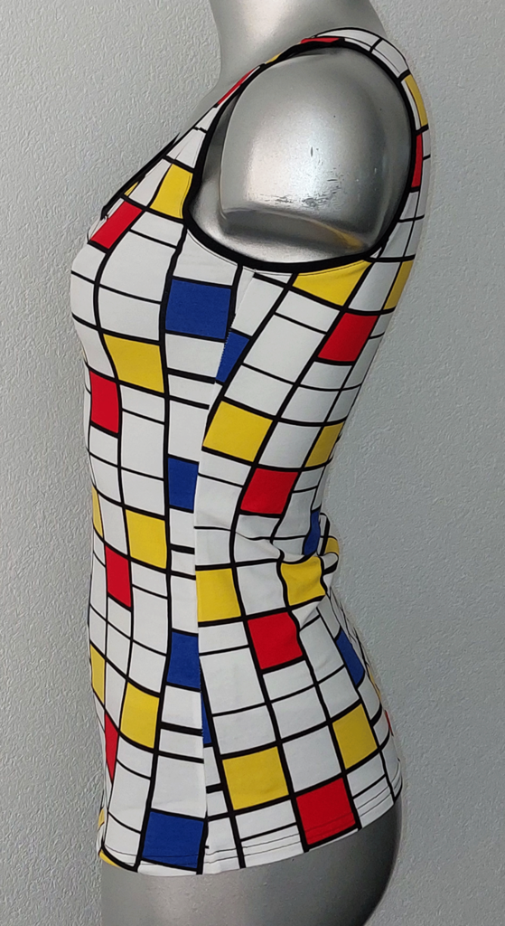 Sapph   Expression cotton stretch top zwart of wit met print