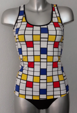 Sapph   Expression cotton stretch top zwart of wit met print