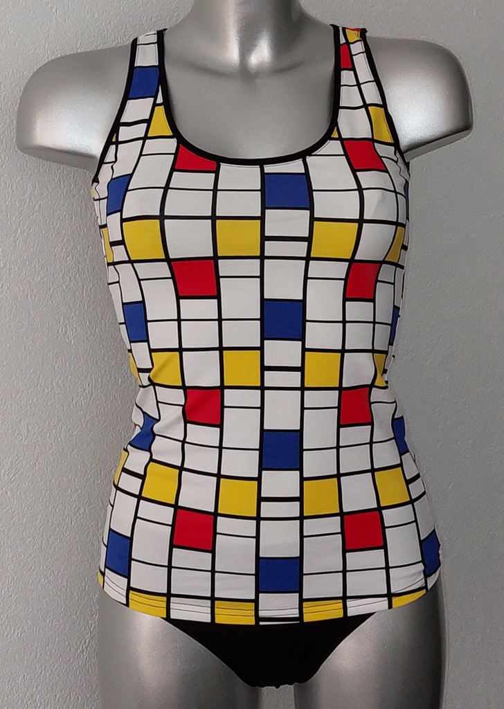 Sapph   Expression cotton stretch top zwart of wit met print