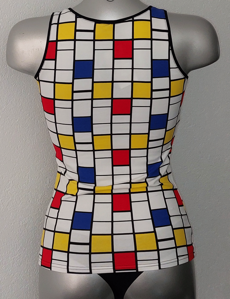 Sapph   Expression cotton stretch top zwart of wit met print