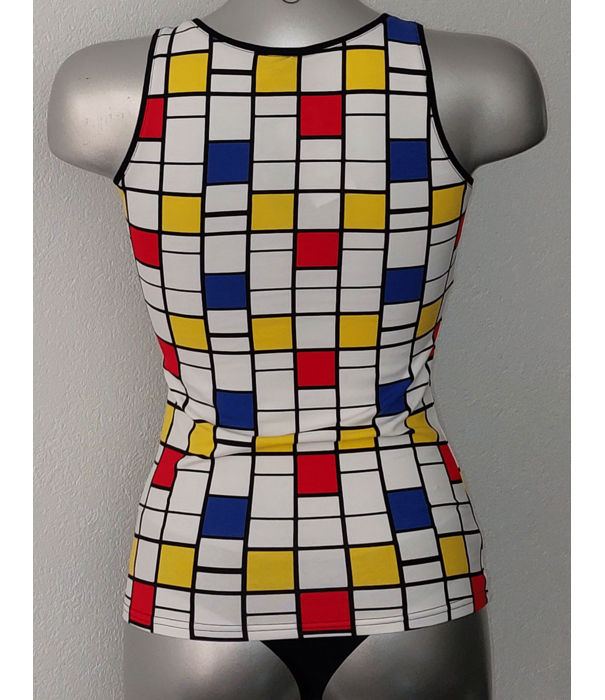 Sapph Sapph  Expression cotton stretch top zwart of wit met print