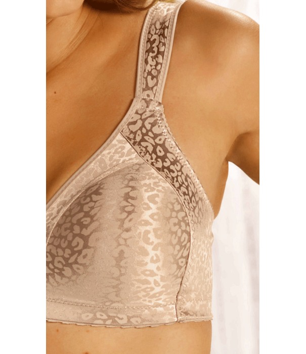Naturana Naturana  Vegas minimizer Bh zonder beugel kleur huid  met ingeweven fantasieprintje