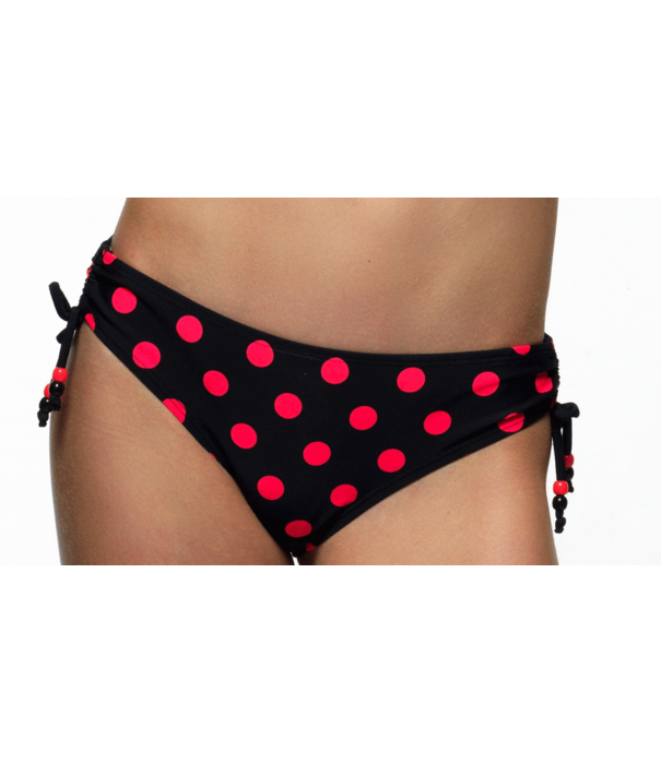 Boobs & Bloomers  Pien Bandeaubikinitop & bikinibroekje kleur zwart met dots print