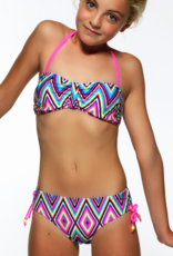 Boobs & Bloomers  Ella bandeaubikinitop & bikinibroekje zig zag multicolour