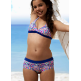Vivian halterbikinitop met boxershort in zomerse mandala print