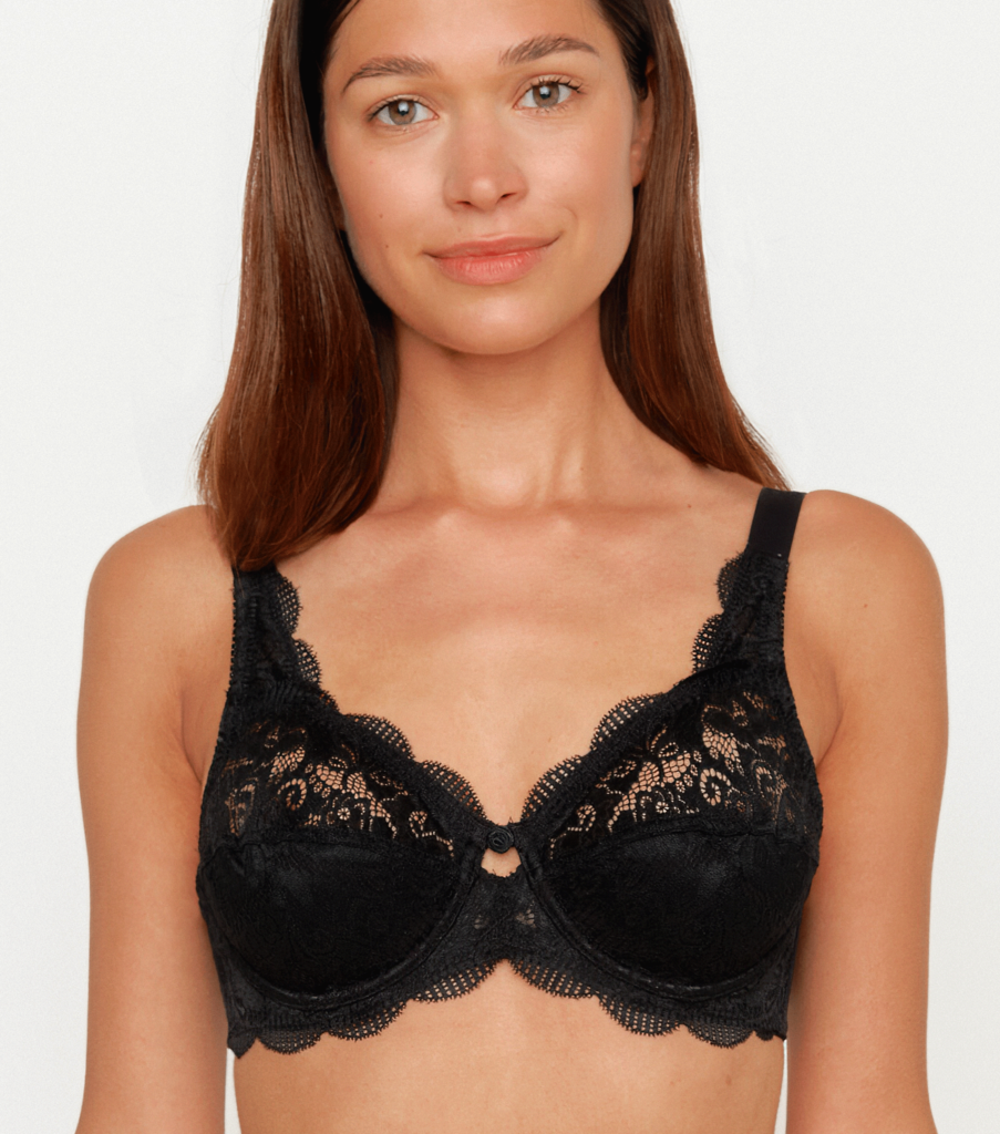 Susa Latina Bh met beugel  kleur zwart , mt B75 t/m grijs D110 & mt E75 t/m E100