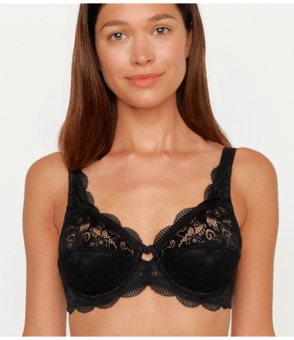Susa Susa Latina Bh met beugel  kleur zwart , mt B75 t/m grijs D110 & mt E75 t/m E100