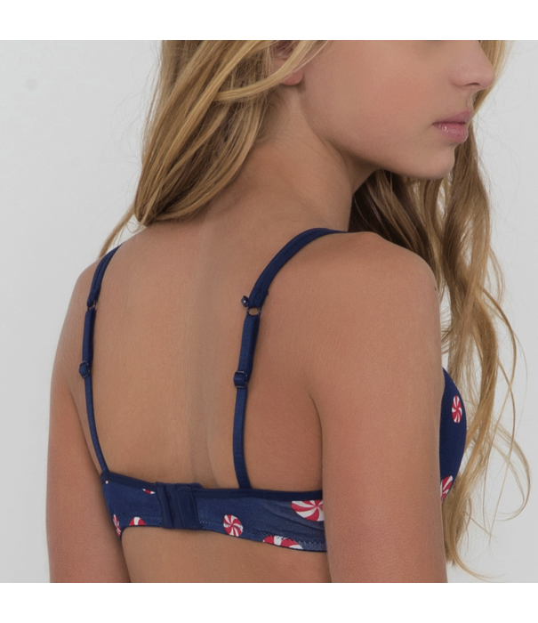 Boobs & Bloomers Boobs & Bloomers Soof katoenen Bh kleur marine met fantasieprint