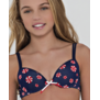 Boobs & Bloomers Soof katoenen Bh kleur marine met fantasieprint