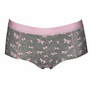 Daisy katoenen Boxershort kleur grijs met print strikjes kleur pink
