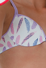 Boobs & Bloomers Sinne katoenen Bh zonder beugel met leuke verenprint