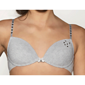 Boons & Bloomers Demi katoenen Bh zonder beugel licht voorgevormd kleur Grijs