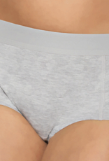 Boobs & Bloomers  Demi katoenen boxershort hoge model kleur grijs