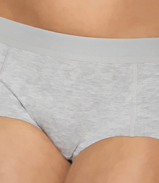 Demi katoenen boxershort hoge model kleur grijs