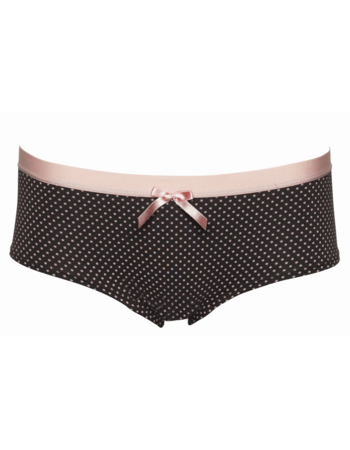 Boobs & Bloomers Macy katoenen boxer grijs stip roze mt 152