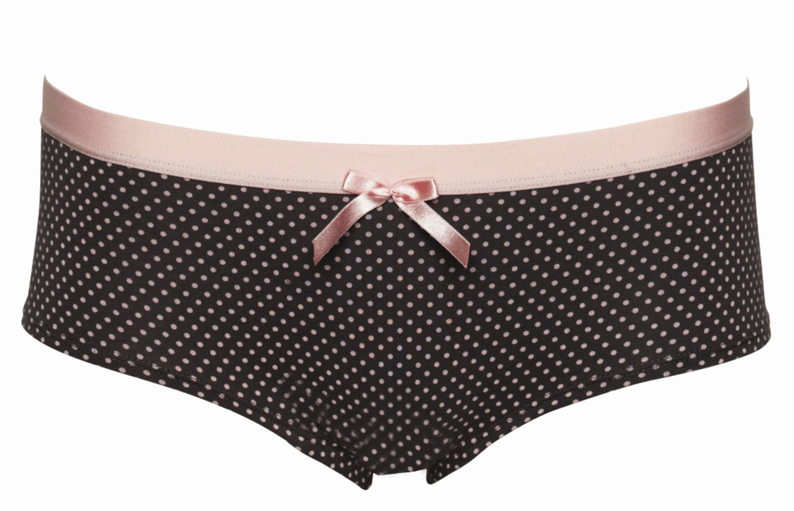 Boobs & Bloomers Macy katoenen boxer grijs stip roze mt 152