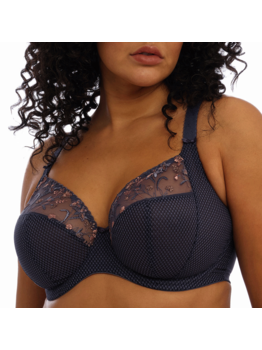Elomi  Elomi Charley Plunge Bh met beugel & sidesupport kleur stormy grey