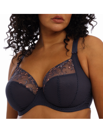 Elomi Charley Plunge Bh met beugel & sidesupport kleur stormy grey