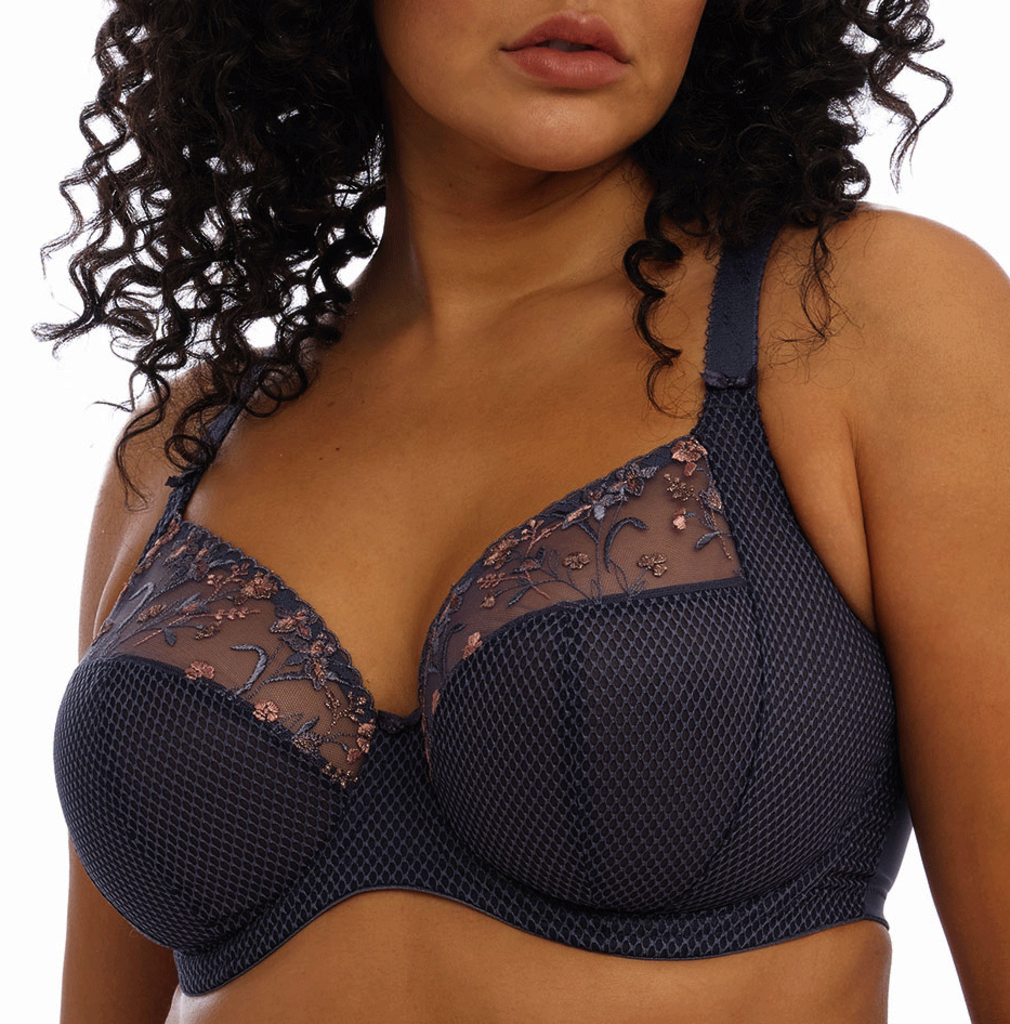 Elomi Charley Plunge Bh met beugel & sidesupport kleur stormy grey