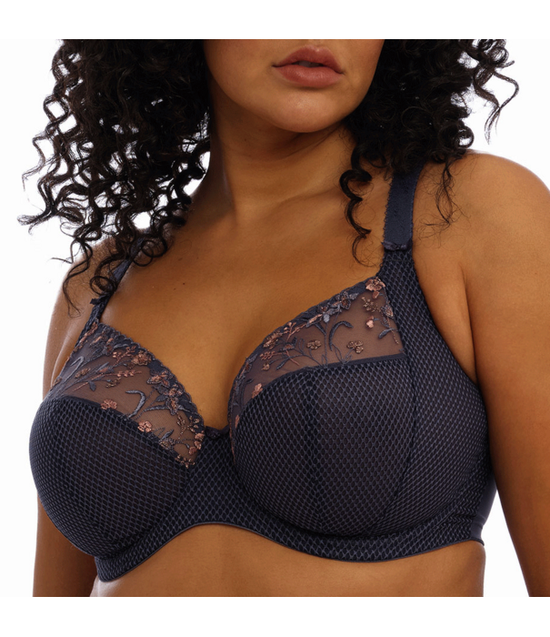 Elomi  Elomi Charley Plunge Bh met beugel & sidesupport kleur stormy grey