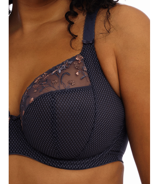 Elomi  Elomi Charley Plunge Bh met beugel & sidesupport kleur stormy grey