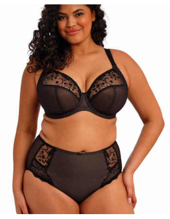 Elomi  Charley Plunge Bh met beugel & sidesupport kleur zwart