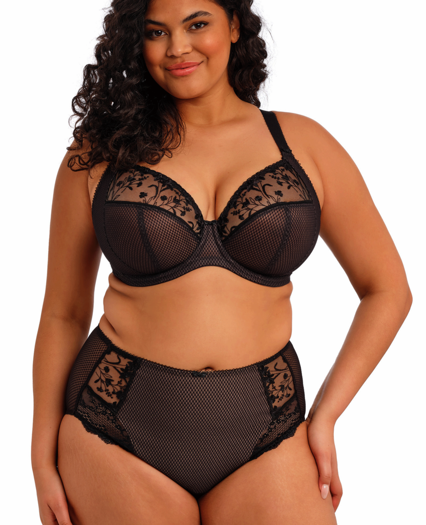 Elomi lingerie  Charley Plunge Bh met beugel & sidesupport kleur zwart