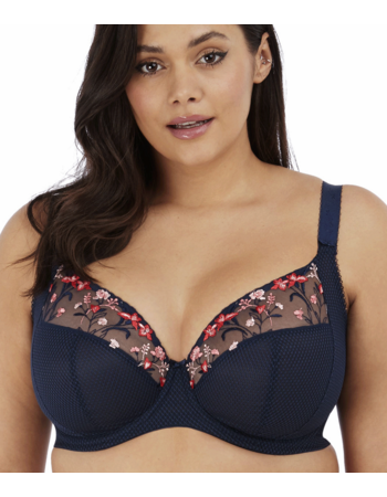 Elomi Charley Plunge Bh met beugel & sidesupport kleur marineblauw
