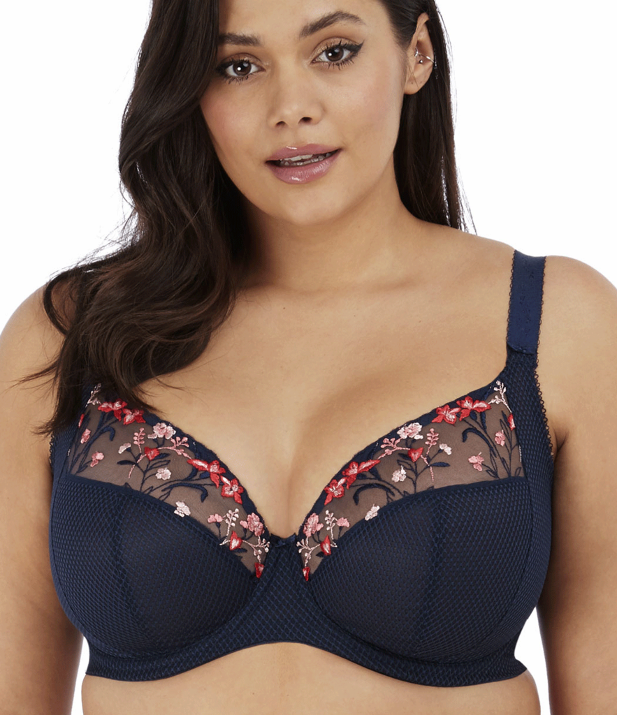 Elomi Charley Plunge Bh met beugel & sidesupport kleur marineblauw