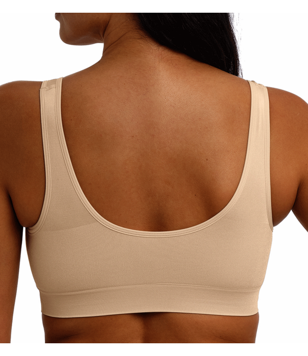 Wacoal B-smooth naadloze prothese bh zonder beugel naadloos, met voorsluiting & lichte compressie, basis kleur sand of zwart