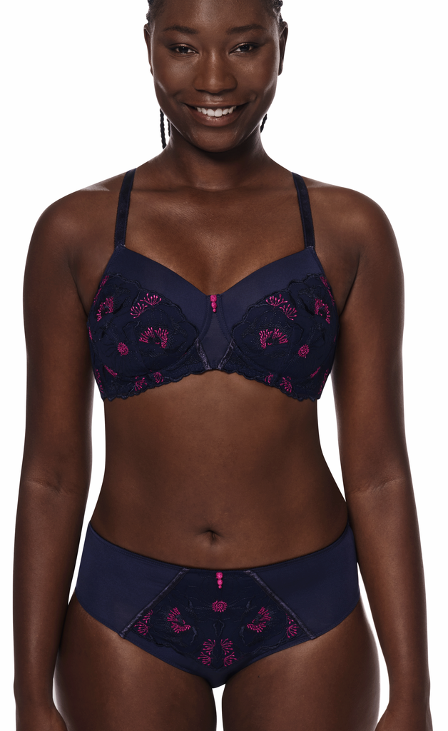 Amoena Delila multiway prothese Bh zonder beugel, licht voorgevormde cup kleur blue/magenta