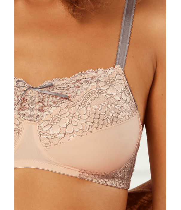 Amoena  Alina Prothese Bh zonder beugel kleur poudre-rose/grijs