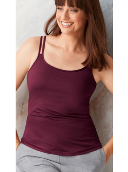 Amoena  Amoena Valletta prothese top zonder beugel & licht voorgevormde cup kleur burgundy