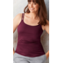 Amoena Valletta Top Burgundy – Zachte TENCEL™ Modal Prothese Top zonder Beugel met Prothesehoesjes