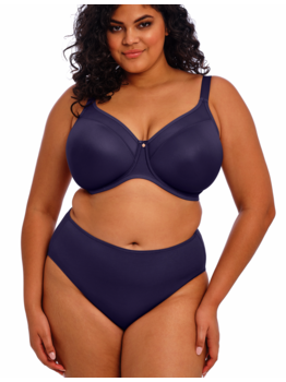 Elomi Smooth een gladde naadloze T-shirt bh met beugel kleur midnight blue