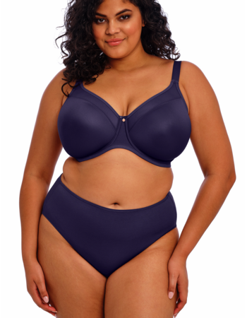 Elomi Smooth een gladde naadloze T-shirt bh met beugel kleur midnight blue