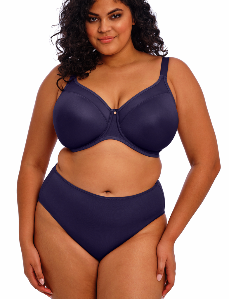 Elomi  Smooth een gladde naadloze T-shirt bh met beugel kleur midnight blue