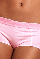Boobs & Bloomers  Audrey katoenen short kleur roze bies stip wit