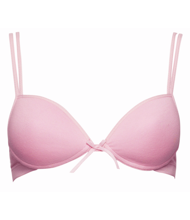 Boobs & Bloomers Boobs & Bloomers  Audrey katoenen Bh zonder beugel kleur licht roze