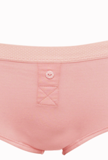 Boobs & Bloomers  Audrey katoenen heup boxershort kleur pink met bies stip wit