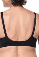 Amoena Esra hooggesloten naadloze, lichtgewindercht, prothese Bh zonder beugel & uitneembare paddings, mt S t/m 3XL, kleur zwart