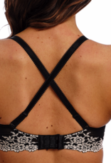 Wacoal Embrace Lace Plunge Bh met beugel & lichte voorvorm zwart met ecru kleurige borduursel