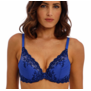 Wacoal Embrace Lace Plunge Bh met beugel & lichte voorvorm  kleur indigoblauw met borduursel kleur navy