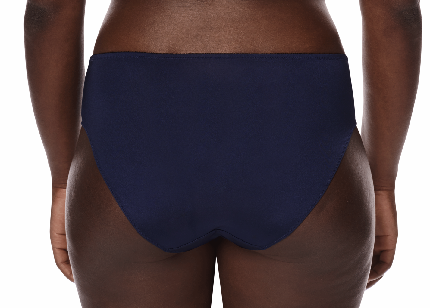 Amoena  Delila comfortabele microfaser slip kleur blauw met borduursel magenta kleur mt 44 t/m 46