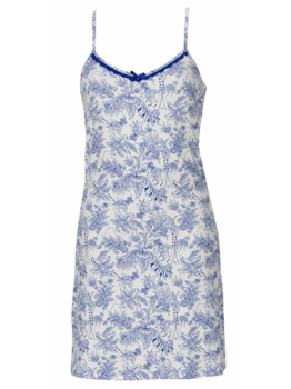 LingaDore Jael Single Jersey nachtjurkje offwhite print royalblue
