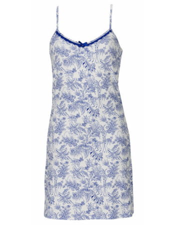 Jael Single Jersey nachtjurkje offwhite print royalblue