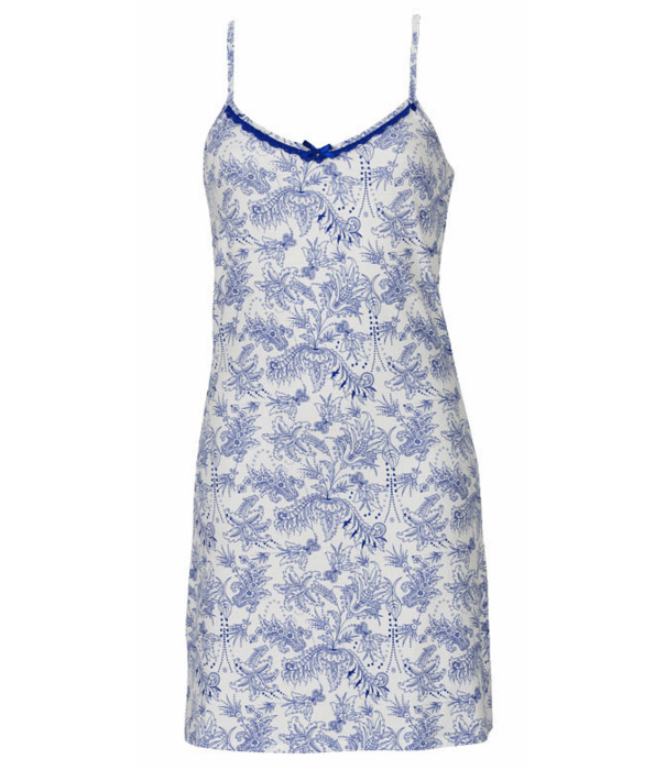 LingaDore Jael Single Jersey nachtjurkje offwhite print royalblue