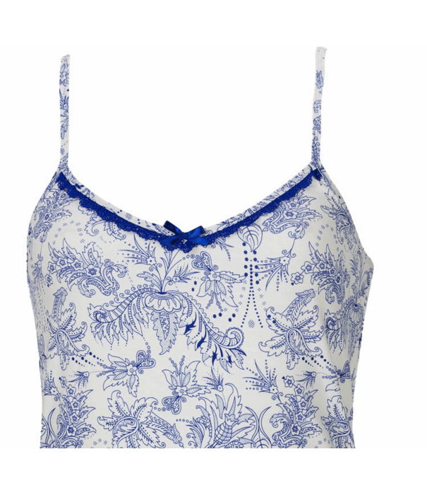 LingaDore Jael Single Jersey nachtjurkje offwhite print royalblue