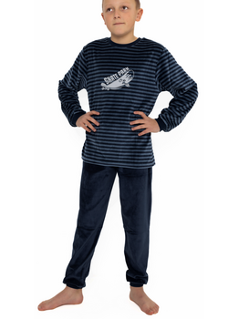 Lunatex Outfitter Velours Jongenspyjama – Antraciet – €5 korting vanaf €39,95 / €15 vanaf €99,95