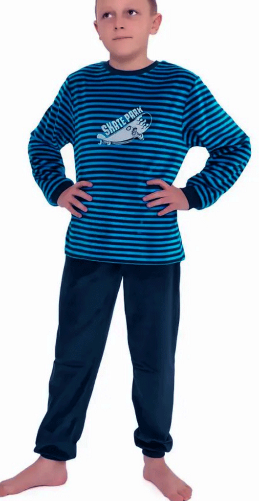 Lunatex Outfitter Jovon velours jongenspyjama mt 176